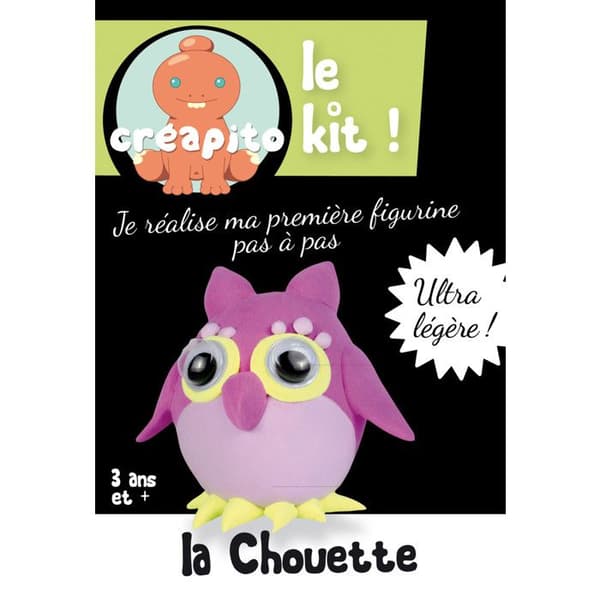 Modelllera - MegaCrea - Owl kit - Mjuk och elastisk struktur - Kreativ fritidsleksak