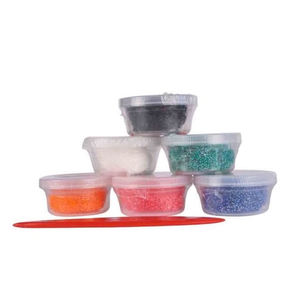 Modelllera - MÉGACRÉA - Creapito mikropärlor - Ljusa färger - 6 x 25 ml
