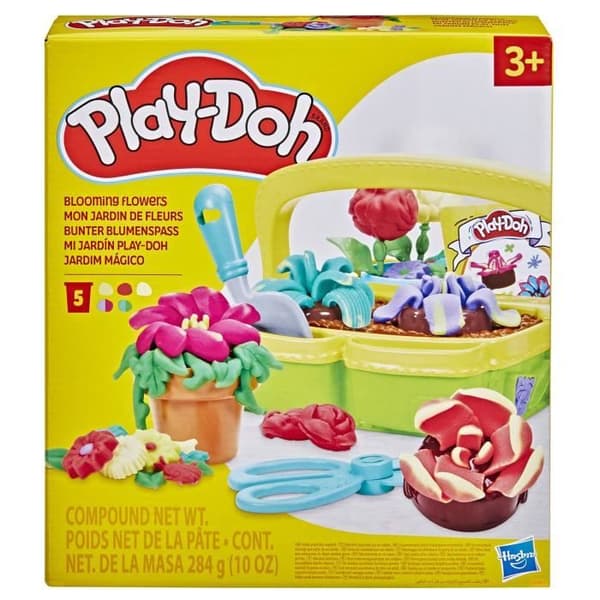 Play-Doh My flower garden, modelllerask inspirerad av trädgård och natur, kreativa hobbyer för barn, från 3