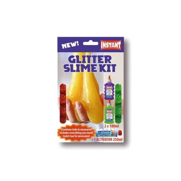 Minikit för att göra din slem - Omedelbar - Glittertema - GLITTERlim - Magic Activator Liquid