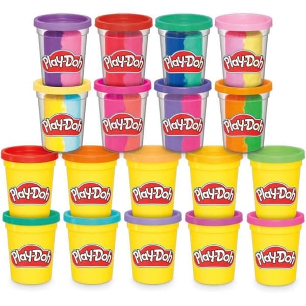 Kreativ leksak - Play-Doh - Min färgglada låda - 22 burkar - 30 lysande färger - Från 2 år