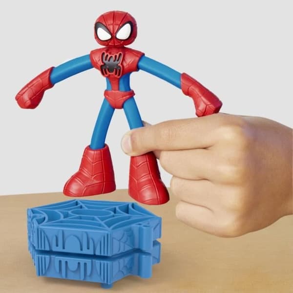 Play-Doh Spider-Man, uppsättning Min spindelnätsskapare med flexibel figur och modellera, från 4 år, Marvel