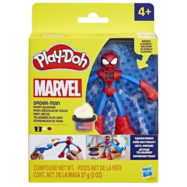 Play-Doh Spider-Man, uppsättning Min spindelnätsskapare med flexibel figur och modellera, från 4 år, Marvel