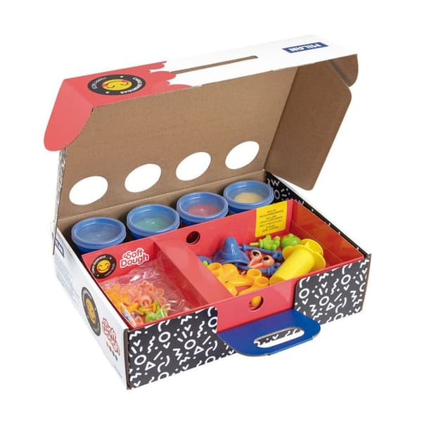 Kreativ leksak - MILAN - Monsieur Heureux Modeling Dough Box - Barn 3 år och uppåt - Flerfärgad och blå