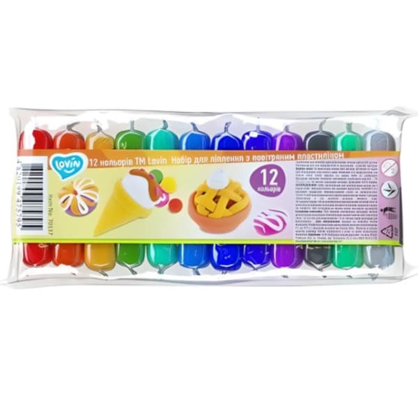 Plasticine Modeling Clay Sæt 12 farver til børn 70137