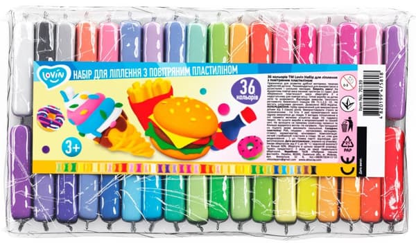 Plasticine Modeling Clay Sæt 36 farver til børn 70139