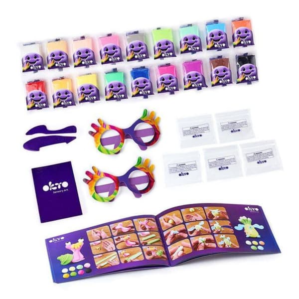 OKTO Art Set Ljus Självhärdande Plasticine Monsters Glasögon 70151