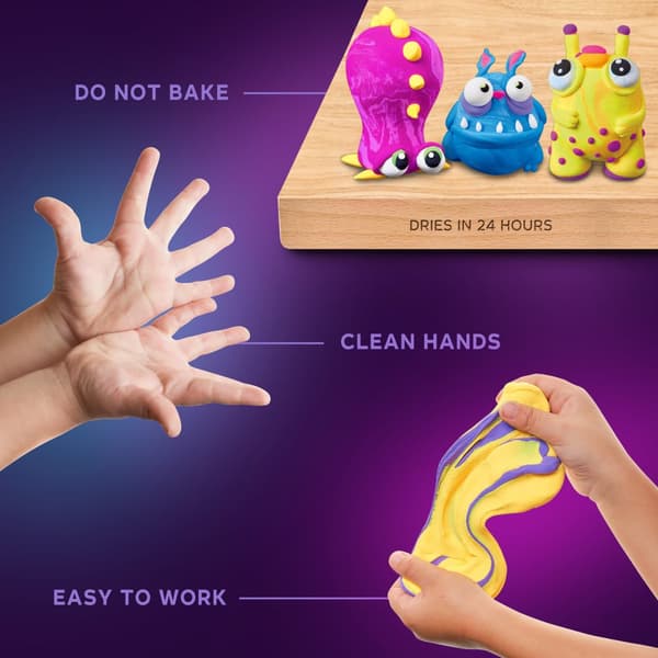 OKTO Art Set Ljus Självhärdande Plasticine Figurer Glasögon 70150
