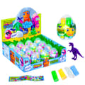 Miniatyrbild 6 av 6: Dinosaurieägg Figur Skum Lätt Fluffig Plasticine 4 Färger 41121