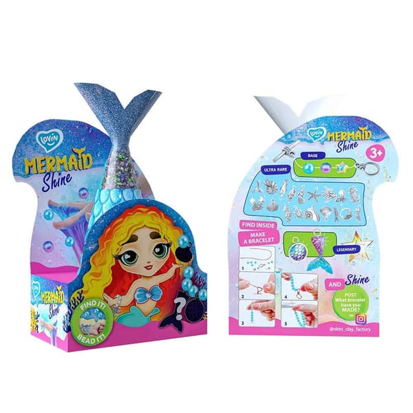 Sarja Rannekoru Riipukset Helmet Slime Muovailuvaha Slime Mermaid 250ml 80131