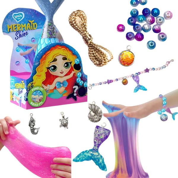 Sarja Rannekoru Riipukset Helmet Slime Muovailuvaha Slime Mermaid 250ml 80131