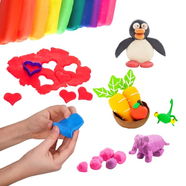 Set med Plasticine Plasticine Modeling Clay 10 färger 41153