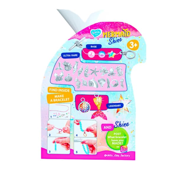 Set Armband Hängen Pärlor Slime Plasticine Slime Mermaid 250ml 80130