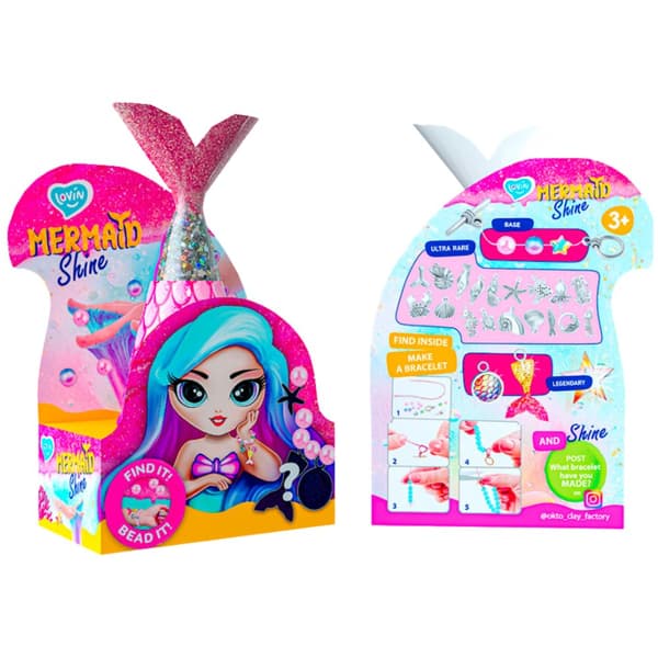 Set Armband Hängen Pärlor Slime Plasticine Slime Mermaid 250ml 80130