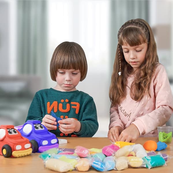 Creative Set Plasticine Dough Cars Tredimensionella formar 41191