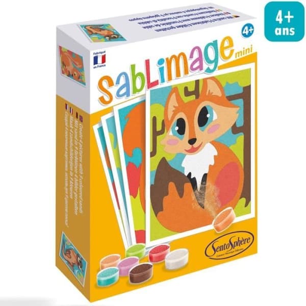 Sablimage Mini Kit - Skogsdjur - SENTOSFÄR - 4 tavlor - Barn från 4 år