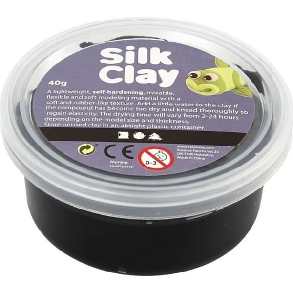 Silk Clay självhärdande modelllera - 40 gr Svart - Vuxen - Blandad