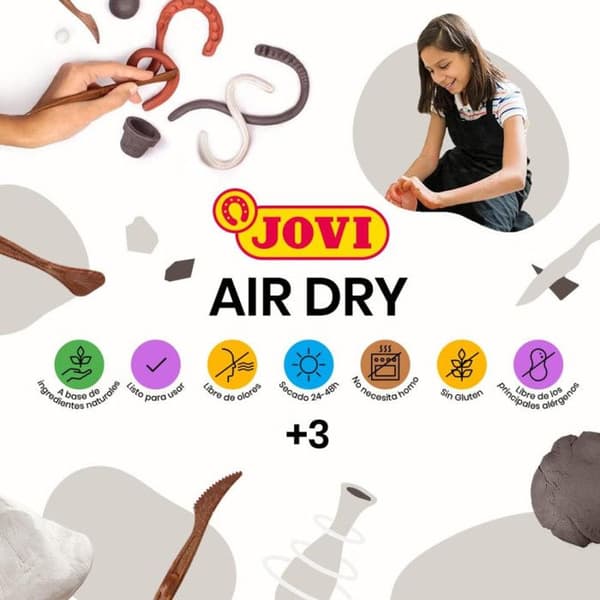 Modelleraffär - Självhärdande - Terrakotta - Torkning utan ugn - 500g - Jovi