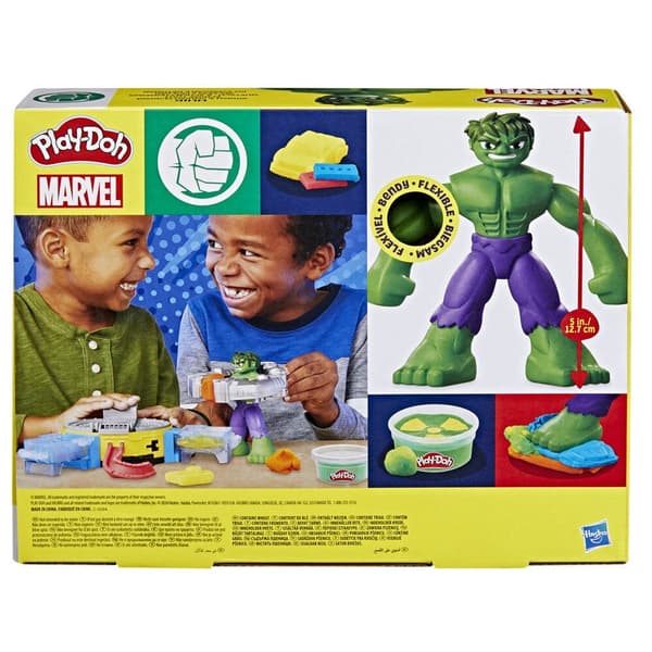 Play-Doh Marvel Hulk Crushes and shapes