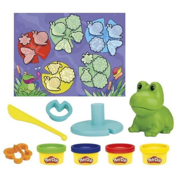 Play-Doh The Color Frog, modelleringsdeg, kreativ leksak för barn från 3 år och uppåt