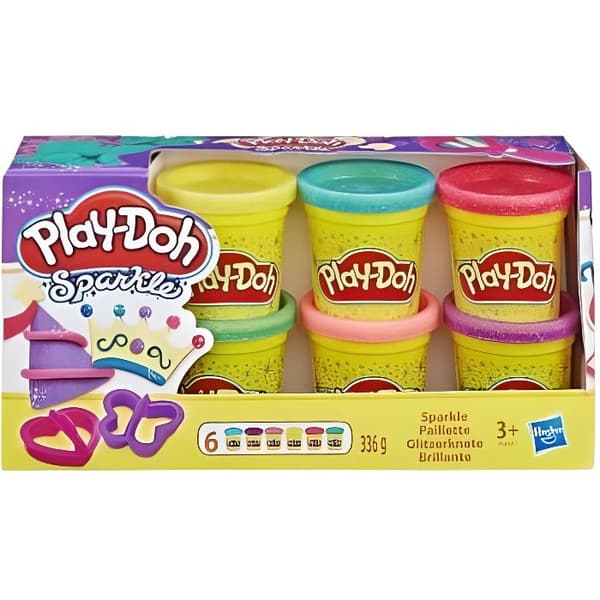 Modellera - PLAYDOH - Legan - Glitter - Färgglad och glittrig - 3 år och äldre