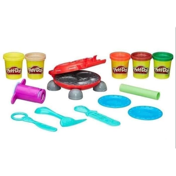 Play-Doh Burger Party, Playdoh Kitchen modelllera set, Tillbehör för att skapa hamburgare och korv, från 3 år och uppåt