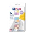 Miniatyrbild 1 av 3: Pastelllera kit - FIMO - Set med 12 block att baka i ugnen - Mjuk och flexibel - Diverse färger