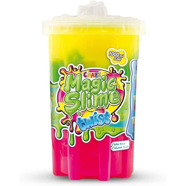 CRAZE Magic Slime Twist Magic Toy Mucus Clay för barn i fat 1000ML Val av flerfärgade färger -