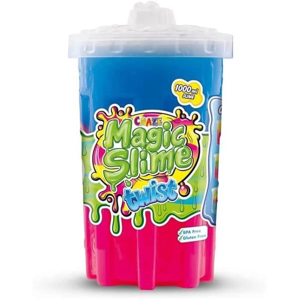 CRAZE Magic Slime Twist Magic Toy Mucus Clay för barn i fat 1000ML Val av flerfärgade färger -