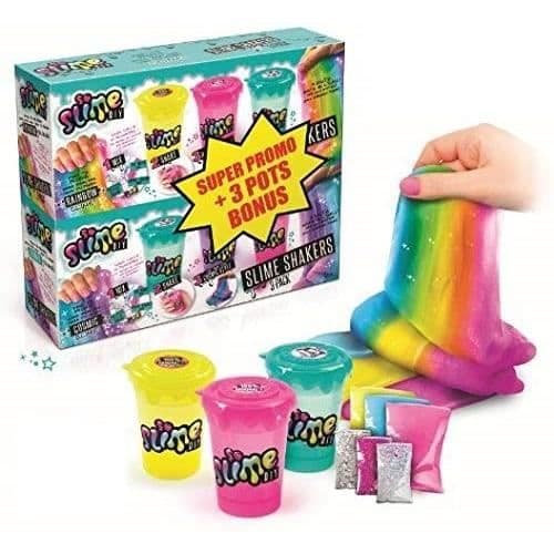 CANAL TOYS - SO SLIME DIY - Paket med 6 Slime Shakers - Cosmic &amp; Rainbow - Skapa dina egna slimes!