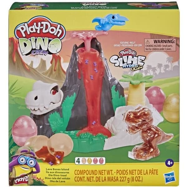 PLAY-DOH Dinosaur Island Toy - Giftfri HydroGlitz Slime - för barn från 4 år och uppåt