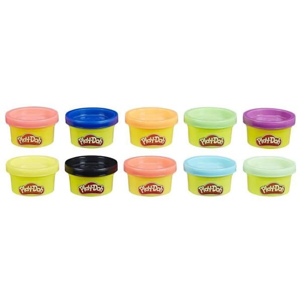 PLAY-DOH Modeling Clay - Party Tube Colors - 10 krukor à 28g vardera
