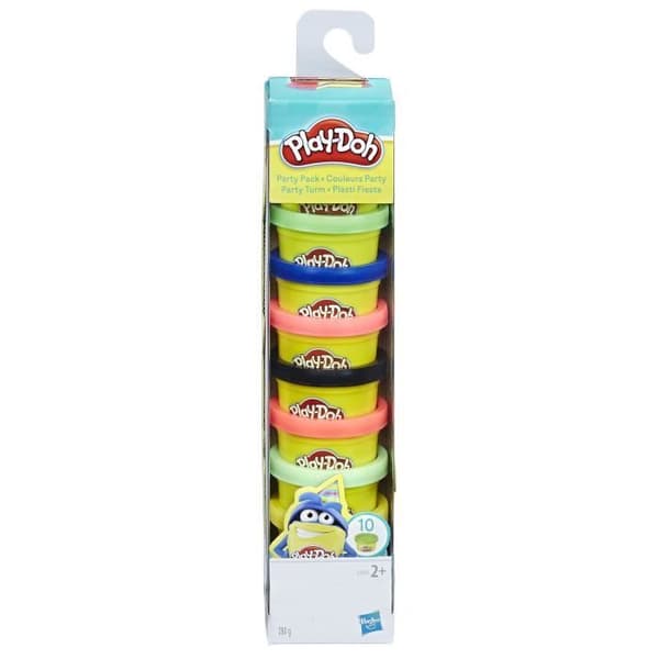 PLAY-DOH Modeling Clay - Party Tube Colors - 10 krukor à 28g vardera
