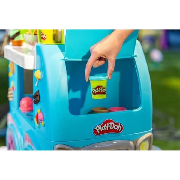 PlayDoh Giant glassbil, Kitchen Creations box set, 27 tillbehör, 12 krukor med modelllera, realistiska ljud, från 3 år