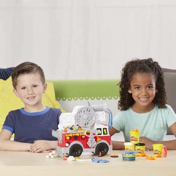 Play-Doh - Modelllera - Brandbilen - Hjul - Vit - Blandat - 3 år - 56g