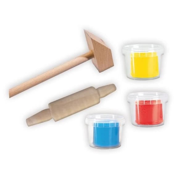 SES CREATIVE Modelllera med verktyg - 3 x 90 g
