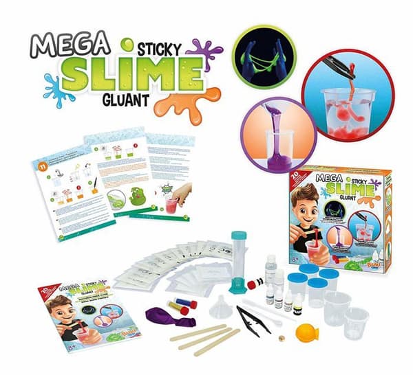 BUKI Mega slime kit - BUKI FRANCE - Slime box för att skapa säkra klibbiga blandningar - 15 aktiviteter