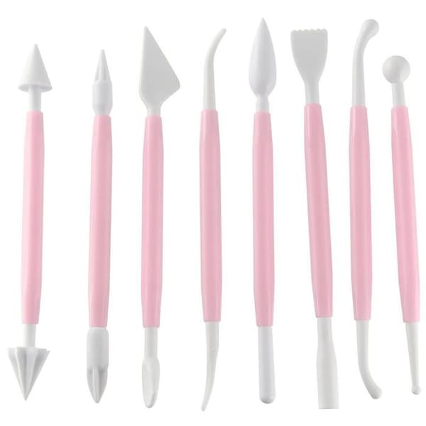 Set med formverktyg - Zenker - Godis - 8 dubbeländade verktyg - Sockerpasta - Mandelpasta