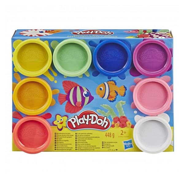 Leksak - PLAY DOH - 8 krukor med mångfärgad modelllera - För barn från 3 år och uppåt