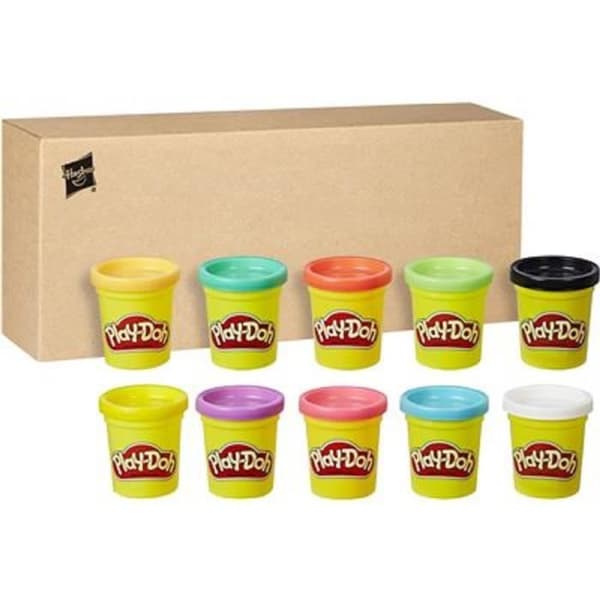 HASBRO - Play-Doh - Massa 10 krukor med modelldeg i olika färger