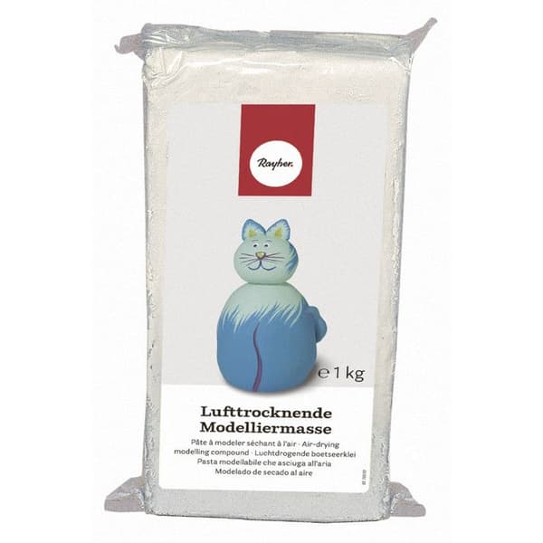 Modelleringslera - Rayher - Vit - Lufttorkning - 1 kg - För barn från 3 år