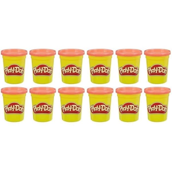 PLAY-DOH modelllera - 12 burkar à 112g, röd färg