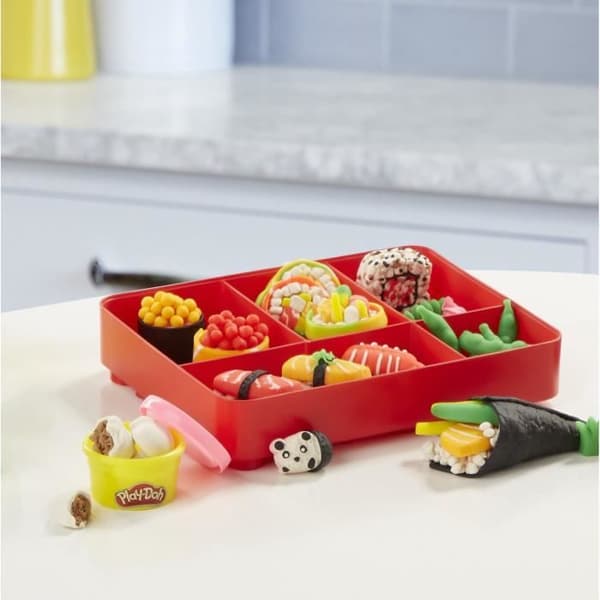 PLAY-DOH - Kitchen Creations - Sushimeny för barn - 9 krukor med giftfri pasta