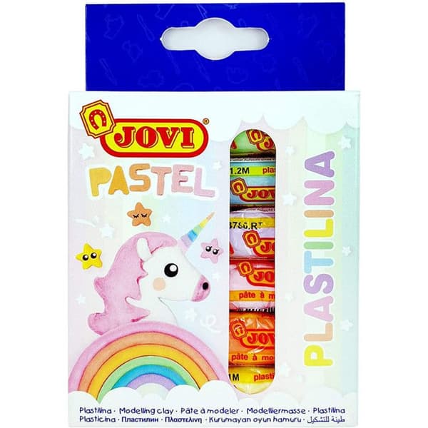 Jovi modelllera-paket med 6 enheter med 15 grams pastellfärger