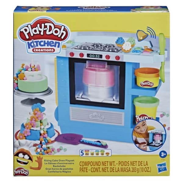 PLAY-DOH Födelsedagstårta med 5 krukor - Köksskapelser - Giftfri modelllera - för barn - från 3 år