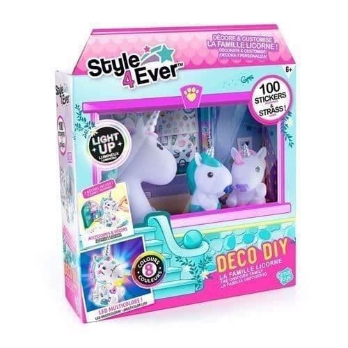 Canal Toys - Enhörningsfamiljen, lysande enhörningsmamma och två bebisfigurer att dekorera - OFG 287