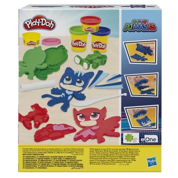 PLAY-DOH - PJ Masks plastkonstaktivitetslåda - 12 krukor giftfri modelllera - från 3 år - Hjältarna