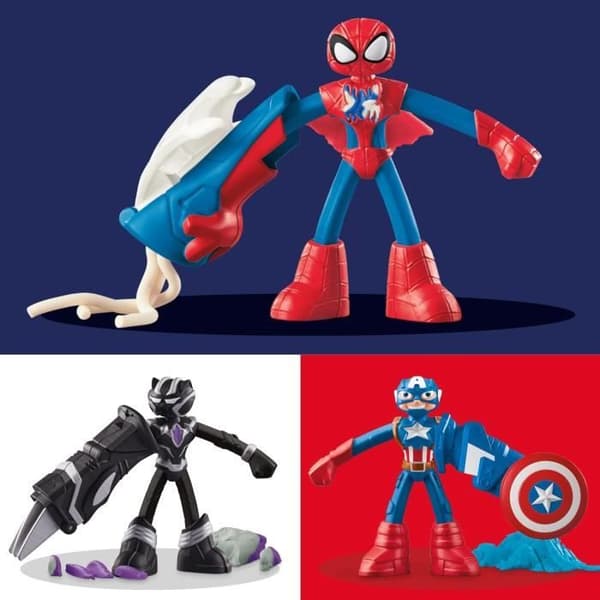 Kreativt pyssellåda - Play-Doh - Marvel - Superhjältar - Flexibla figurer - 170 g modellera