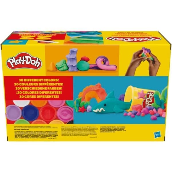 Kreativ leksak - Play-Doh - Min färgglada låda - 22 burkar - 30 lysande färger - Från 2 år