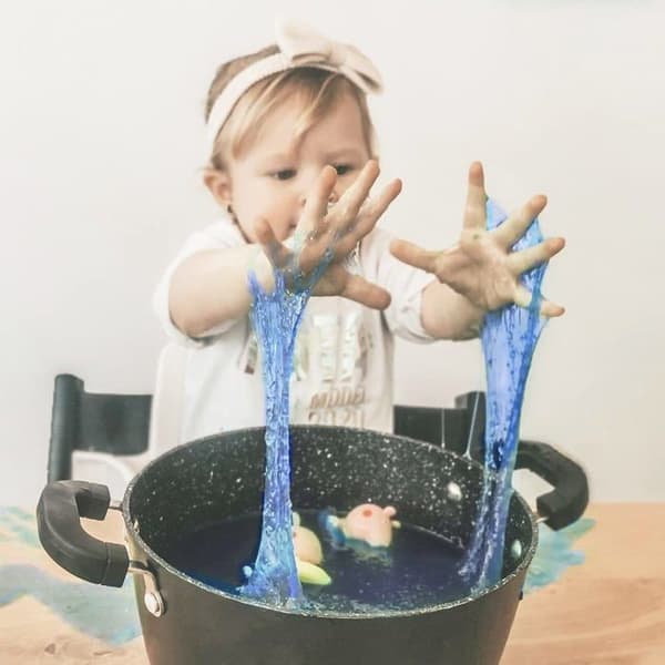 Leksak med modellera Zimpli kids - 5224 - Gelli Slime Lekklibb Blå Gör vatten till klibbig slime aktivitetsleksak, Leksaker